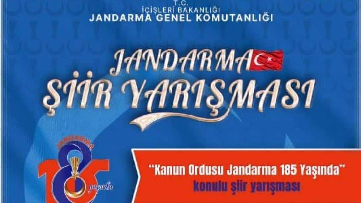  ''Kanun Ordusu Jandarma 185 Yaşında''  Şiir Yarışması Ödül Töreni